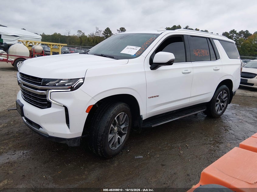 2021 Chevrolet Tahoe 4Wd Lt, Right Rear, IAAI, VIN 1GNSKNKD7MR102176 — photo 2