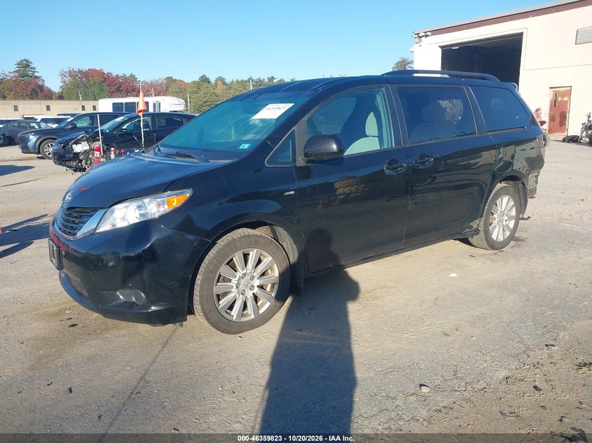 Vin: 5tdjz3dc2hs167159, lot: 46860101, toyota sienna le 7 passenger 20172