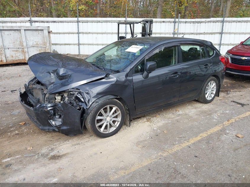 Vin: jf1gpac68ch219493, lot: 46860162, subaru impreza 2.0i premium 20122