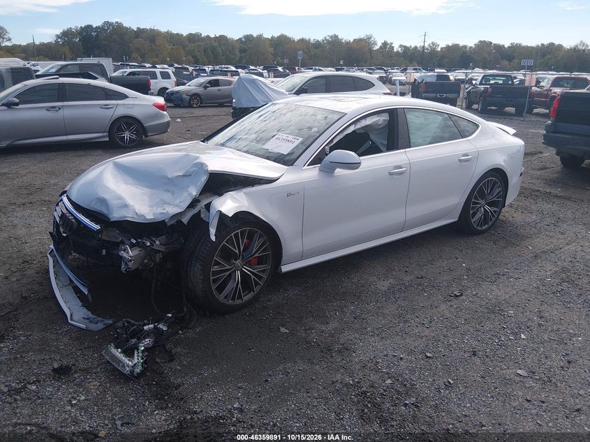 2018 Audi A7 3.0T Premium Plus, Удар спереди, IAAI, VIN WAU23AFC0JN073670 — фото 2
