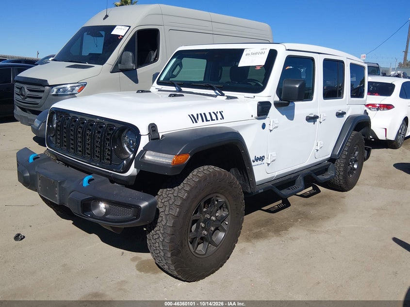 2024 Jeep Wrangler 4Xe Willys 4Xe, Удар сзади, IAAI, VIN 1C4RJXN65RW191452 — фото 2
