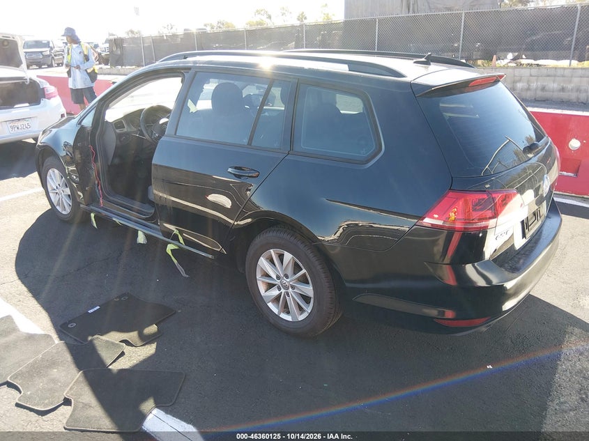 Vin: 3vwc17au3gm503210, lot: 46860404, volkswagen golf sportwagen tsi s 4-door 20163