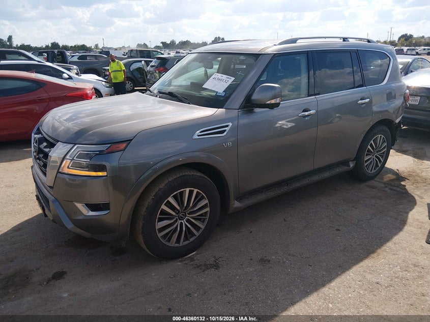 2021 Nissan Armada Sl 4Wd, Left Rear, IAAI, VIN JN8AY2BB8M9794517 — photo 2