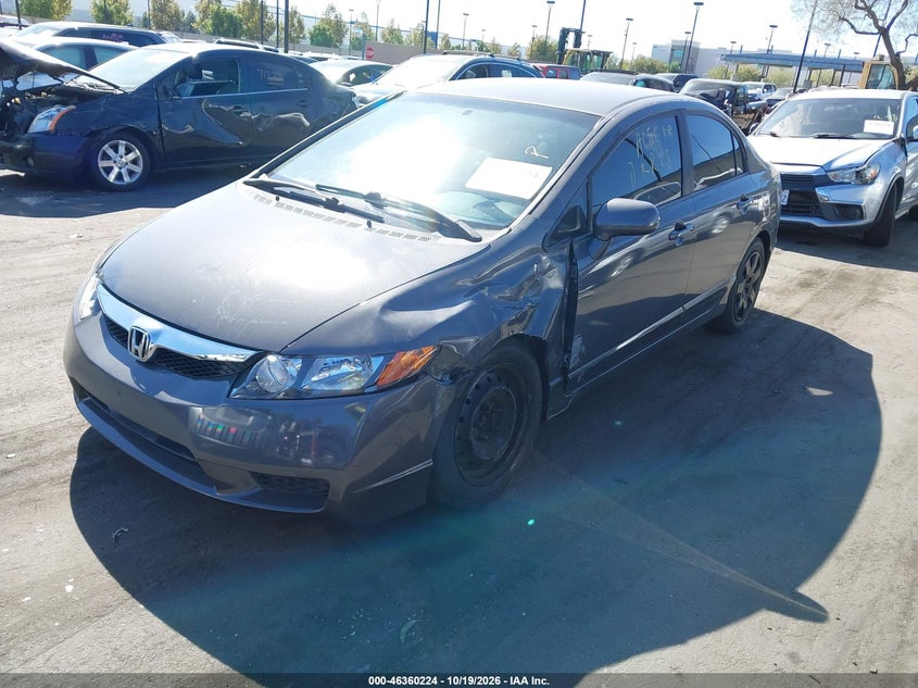 2009 Honda Civic Lx, Левый бок, IAAI, VIN 19XFA16559E051580 — фото 2