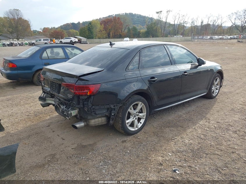 Vin: waudnaf41ja065144, lot: 46860510, audi a4 2.0t premium 20184