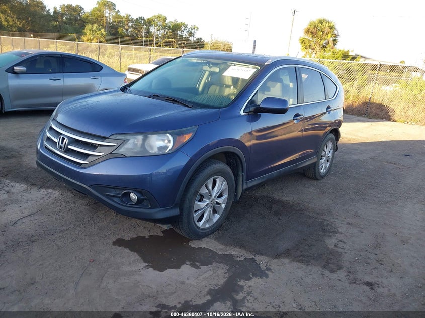 2014 Honda Cr-V Ex-L, Удар сзади, IAAI, VIN 2HKRM3H72EH520855 — фото 2