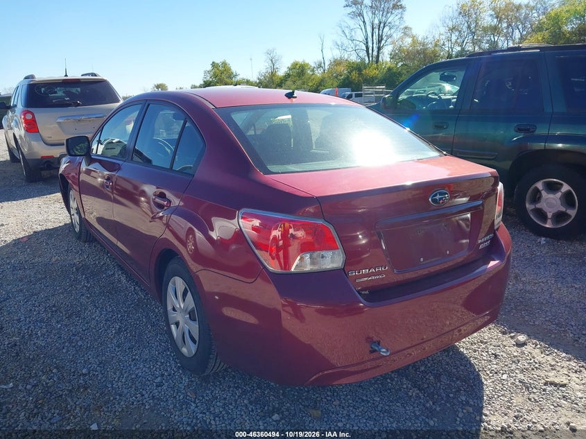 Vin: jf1gjaa65dh006247, lot: 46860773, subaru impreza 2.0i 20133