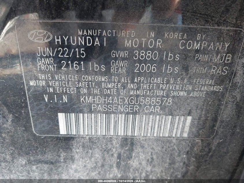 2016 HYUNDAI ELANTRA SE · Photo 9