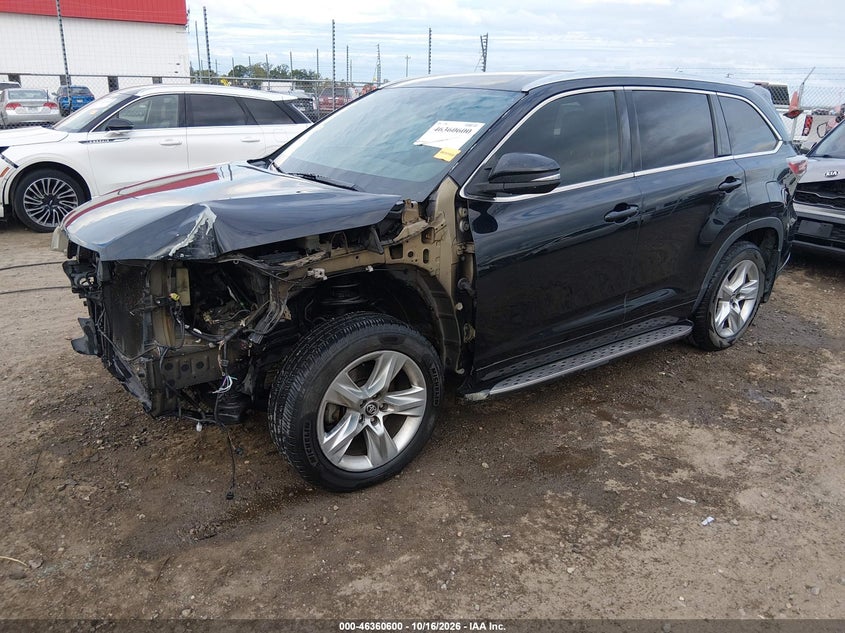 2016 Toyota Highlander Limited V6, Front End, IAAI, VIN 5TDYKRFH0GS163060 — photo 2