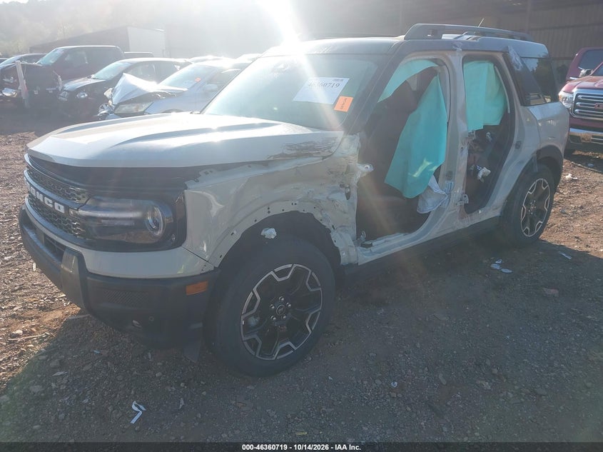 Vin: 3fmcr9cn5srf66300, lot: 46860998, ford bronco sport outer banks 20252