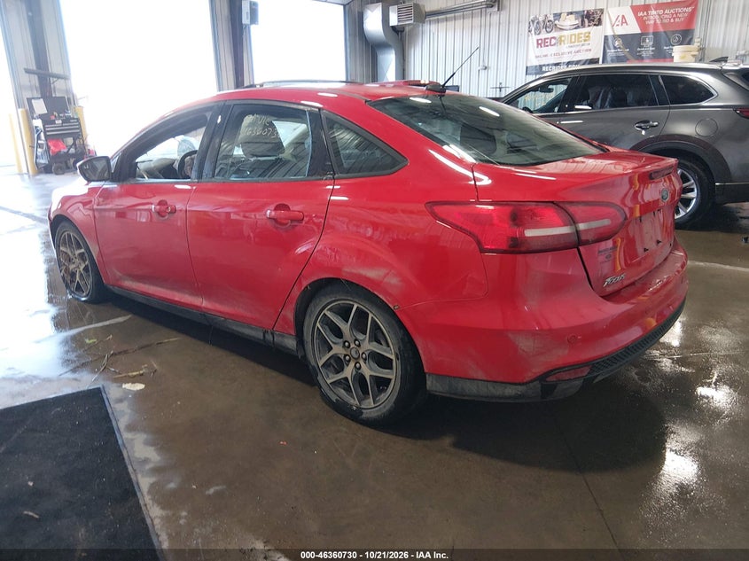 Vin: 1fadp3h26hl237421, lot: 46861009, ford focus sel 20173