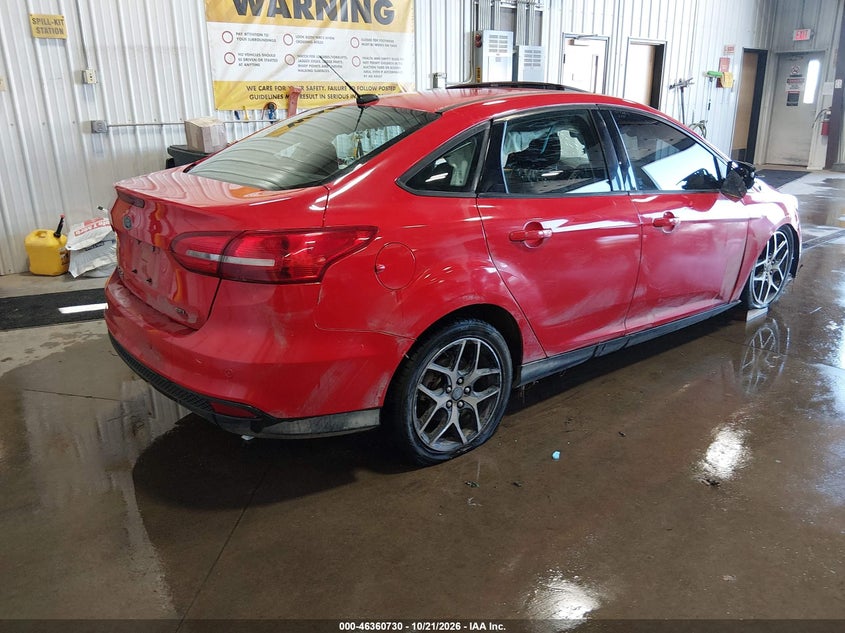 Vin: 1fadp3h26hl237421, lot: 46861009, ford focus sel 20174