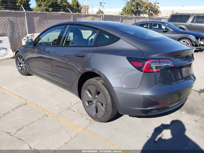Vin: 5yj3e1eaxpf452944, lot: 46861127, tesla model 3 rear-wheel drive 20233