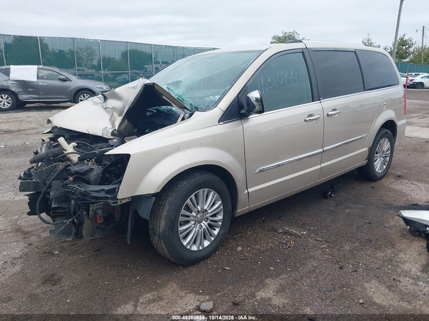 Vin: 2c4rc1ggxdr646844, lot: 46861223, chrysler town & country limited 20132