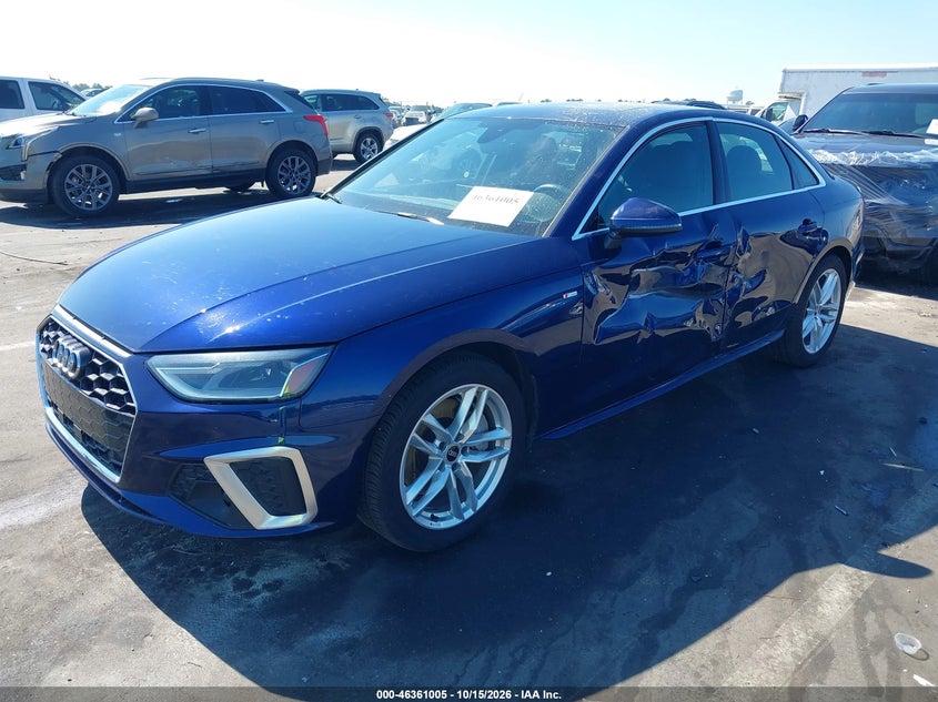 2021 Audi A4 Premium 45 Tfsi S Line Quattro S Tronic, Left Side, IAAI, VIN WAUDAAF47MN007676 — photo 2