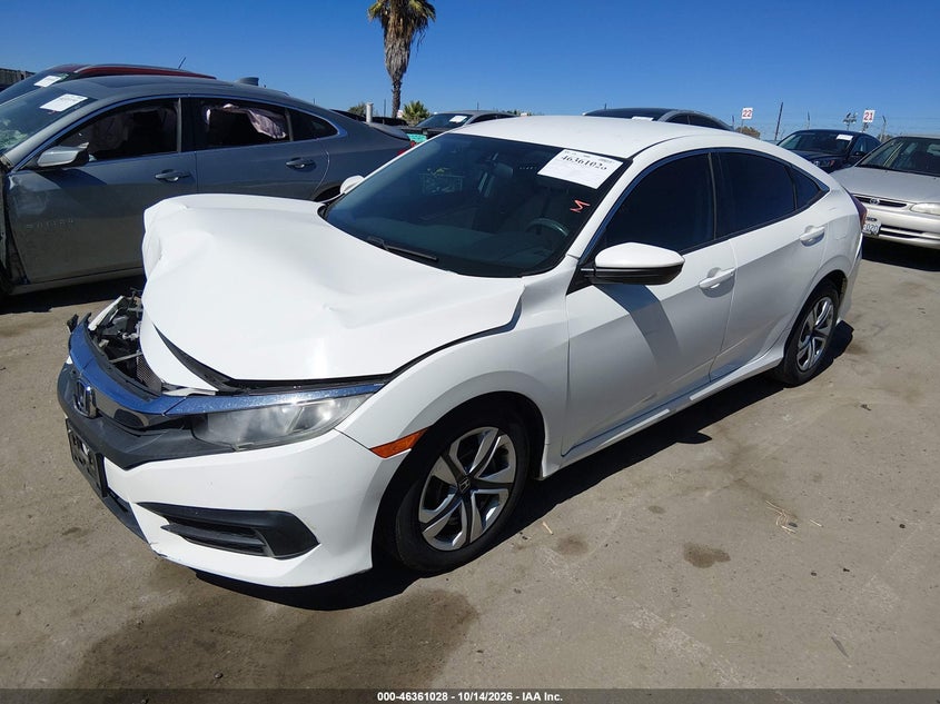 2016 Honda Civic Lx, По кругу, IAAI, VIN 19XFC2F58GE238096 — фото 2