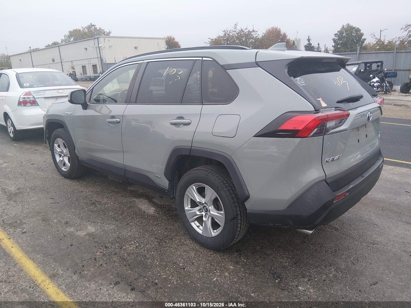 Vin: jtmrwrfvxkd013427, lot: 46861382, toyota rav4 hybrid xle 20193