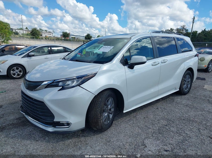 Vin: 5tdyrkec0ns081805, lot: 46861423, toyota sienna xle 20222