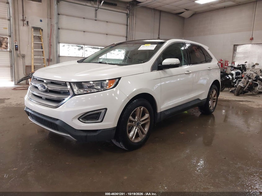 2016 Ford Edge Sel, Удар ззаду, IAAI, VIN 2FMPK3J90GBB25785 — фото 2