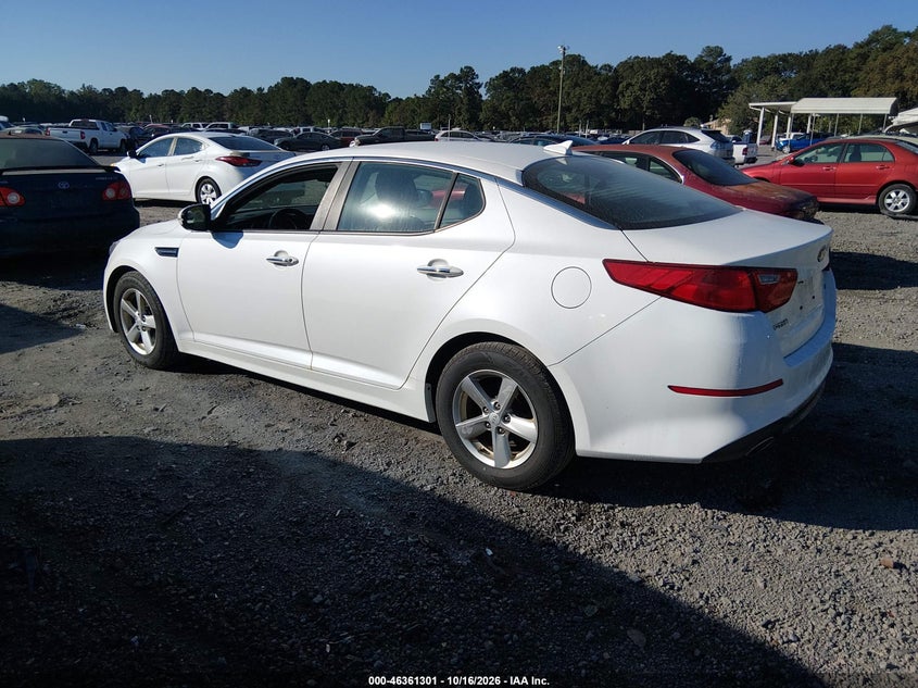 Vin: knagm4a77f5593578, lot: 46861580, kia optima lx 20153