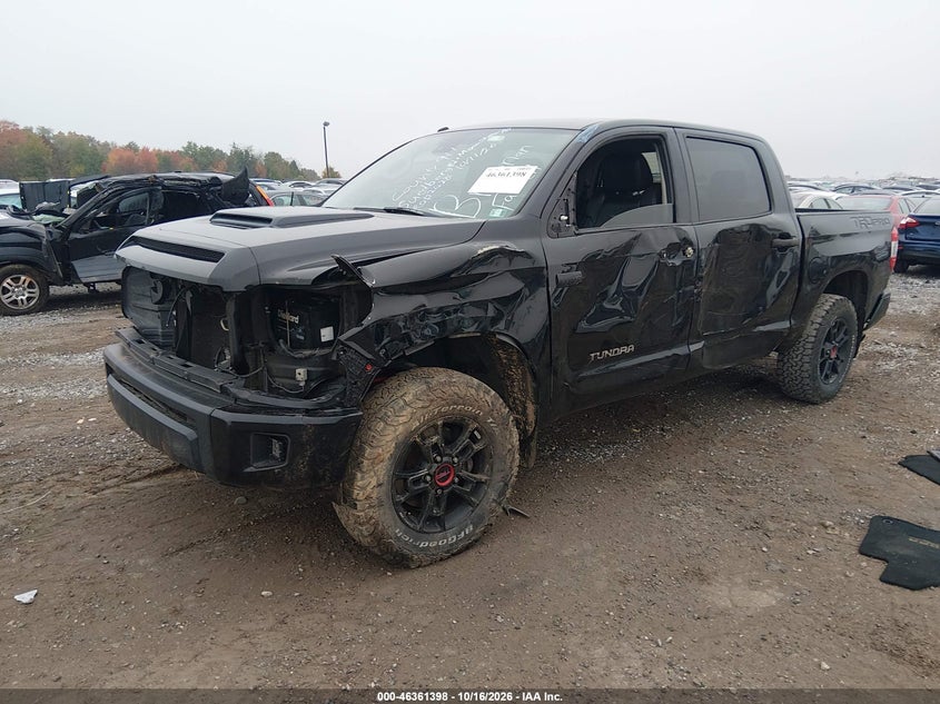 2019 Toyota Tundra Trd Pro 5.7L V8, Удар спереди, IAAI, VIN 5TFDY5F15KX838588 — фото 2