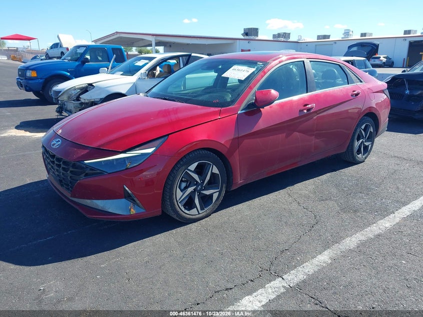 Vin: kmhln4aj6mu008501, lot: 46861755, hyundai elantra hybrid limited 20212