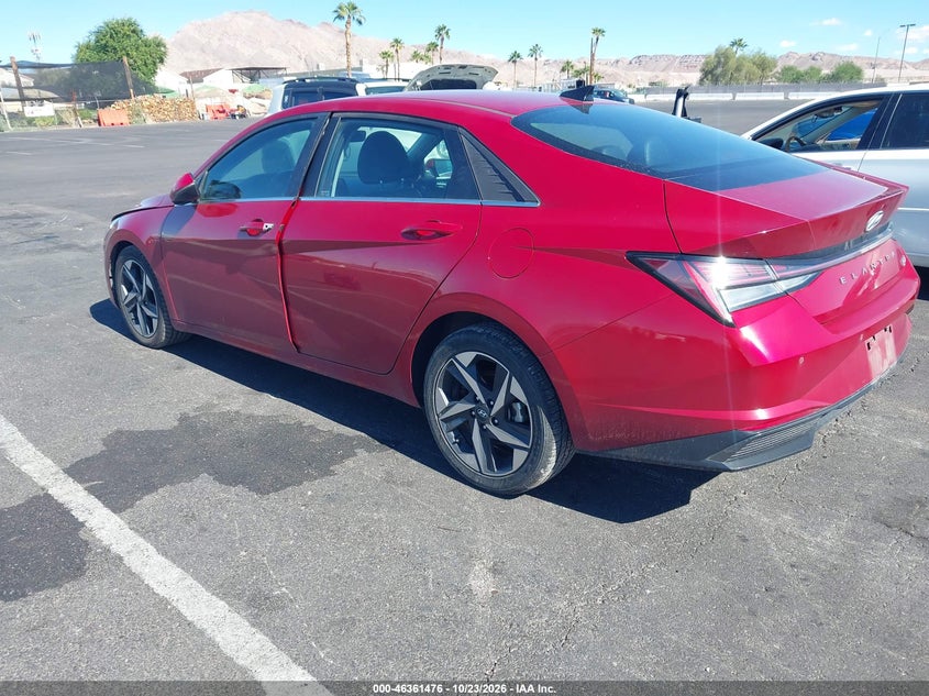 Vin: kmhln4aj6mu008501, lot: 46861755, hyundai elantra hybrid limited 20213