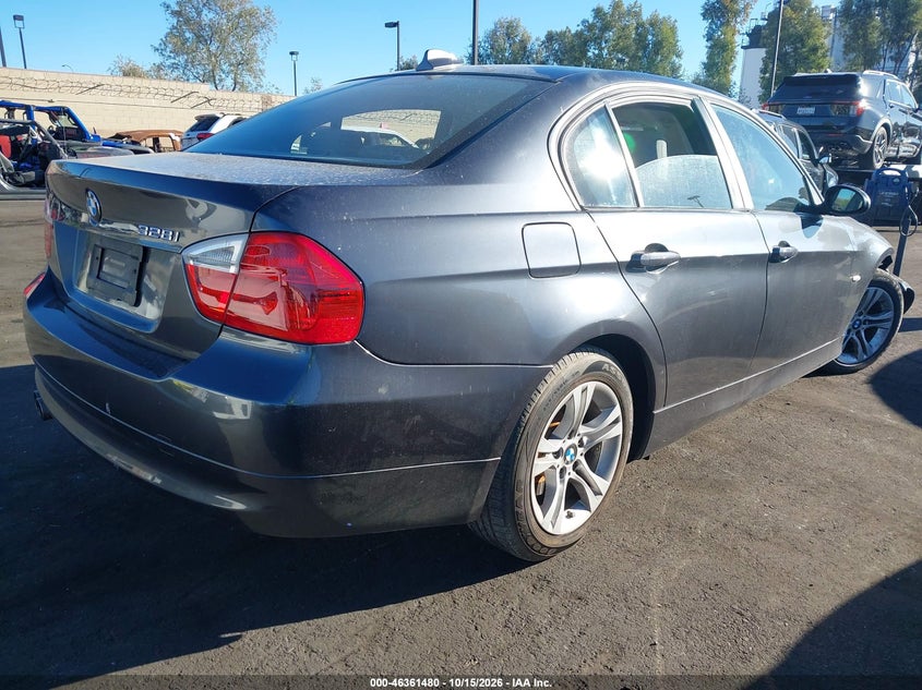BMW 328I 2008 VIN WBAVA37578NL57581