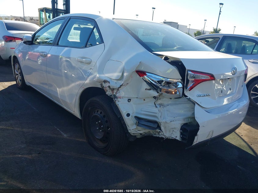 Vin: 2t1burhe9gc686332, lot: 46861864, toyota corolla le 20163