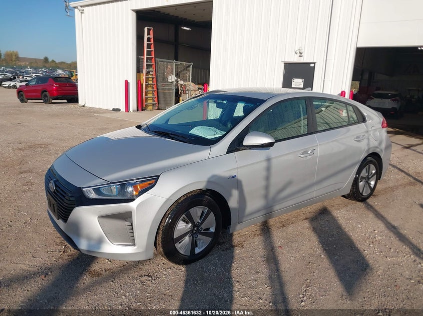 Vin: kmhc65lc8ku158592, lot: 46861911, hyundai ioniq hybrid blue 20192