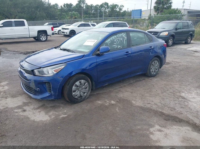 2020 Kia Rio S, Right Rear, IAAI, VIN 3KPA24AD9LE329864 — photo 2