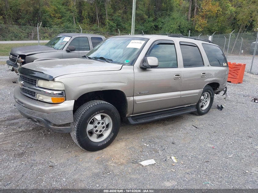 2002 Chevrolet Tahoe Lt, Удар сзади, IAAI, VIN 1GNEK13Z22R131484 — фото 2