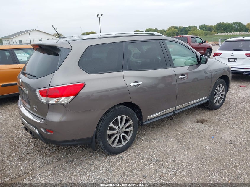 Vin: 5n1ar2mm7ec698384, lot: 46862013, nissan pathfinder sl 20144