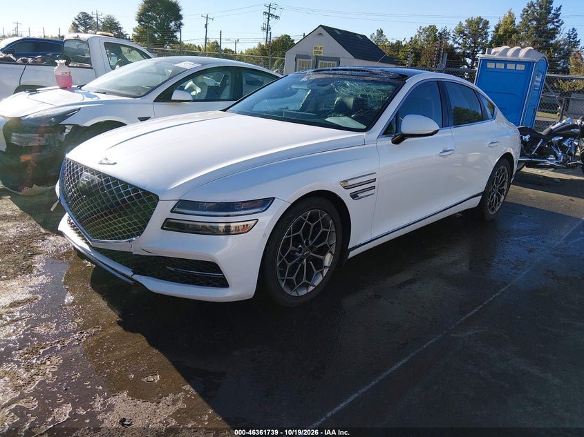 Vin: kmtgb4scxmu046121, lot: 46862018, genesis g80 2.5t rwd 20212