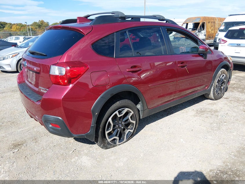 Vin: jf2gpanc2g8256740, lot: 46862050, subaru crosstrek 2.0i limited 20164