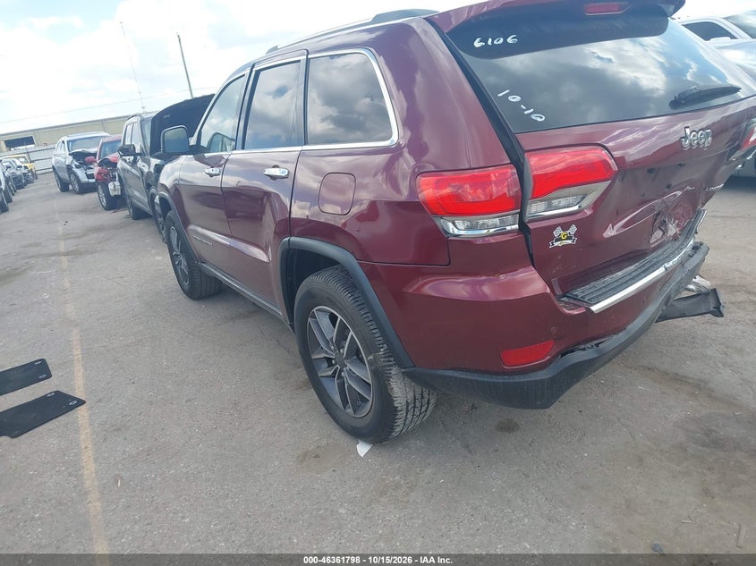 Vin: 1c4rjebg7kc776106, lot: 46862077, jeep grand cherokee limited 4x2 20193