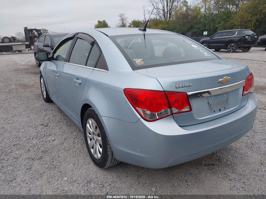 Vin: 1g1pc5sh1b7269309, lot: 46862093, chevrolet cruze ls 20113