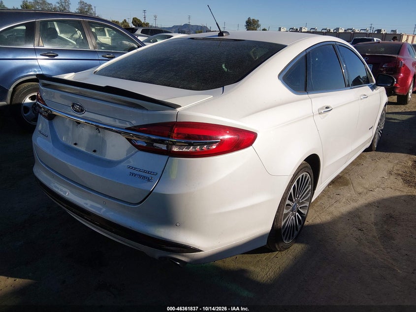 Vin: 3fa6p0ru5jr253253, lot: 46862115, ford fusion hybrid titanium 20184