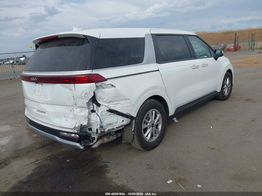 Vin: kndnb4h38r6441200, lot: 46862133, kia carnival mpv lx seat package 20244