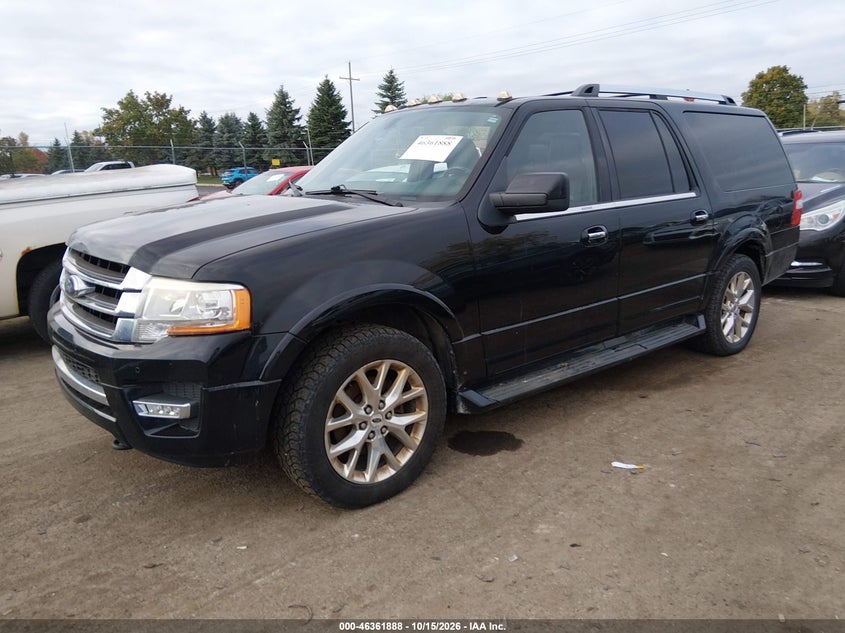 Vin: 1fmjk2at1gef52425, lot: 46862167, ford expedition el limited 20162
