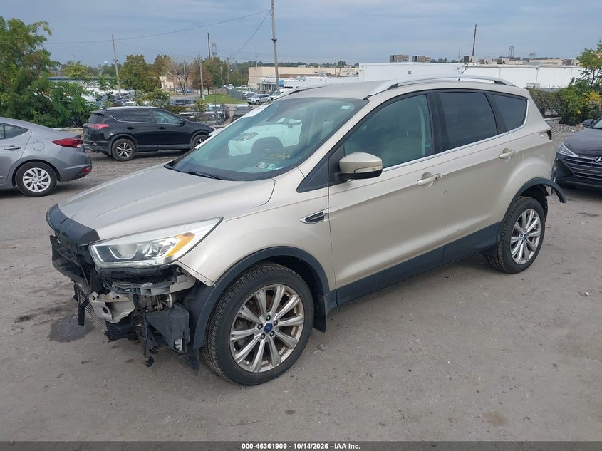 2017 Ford Escape Titanium, All Over, IAAI, VIN 1FMCU9J9XHUE51133 — photo 2