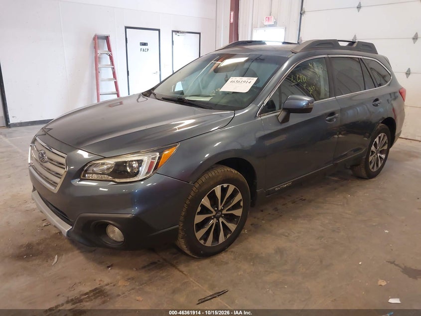 Vin: 4s4bsblcxf3290514, lot: 46862193, subaru outback 2.5i limited 20152