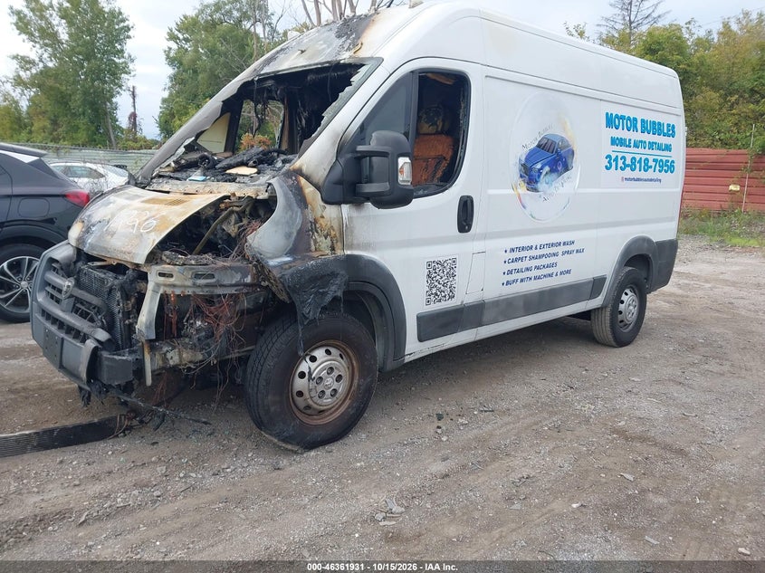 Vin: 3c6trvbgxge101226, lot: 46862210, ram promaster 1500 20162