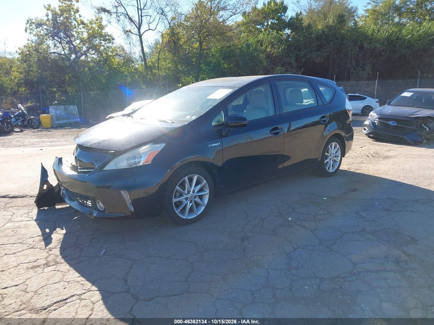 Vin: jtdzn3eu2c3076702, lot: 46862414, toyota prius v five 20122