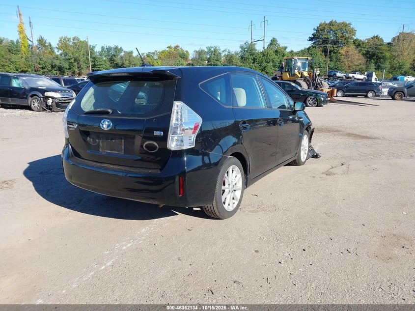 Vin: jtdzn3eu2c3076702, lot: 46862414, toyota prius v five 20124