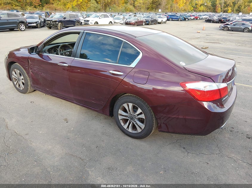 Vin: 1hgcr2f38fa243172, lot: 46862430, honda accord lx 20153
