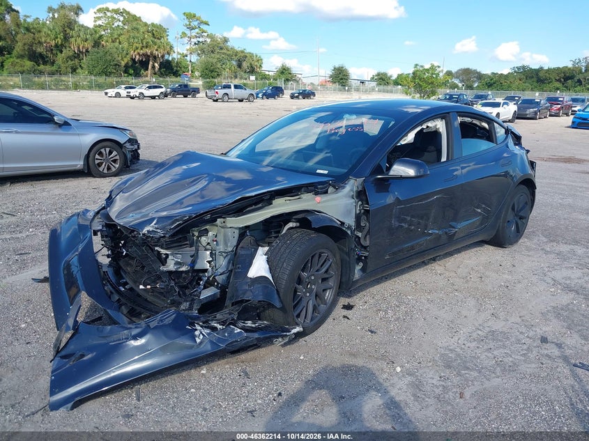 Vin: 5yj3e1ea7sf896288, lot: 46862493, tesla model 3 long range rear-wheel drive/standard rear-wheel drive 20252
