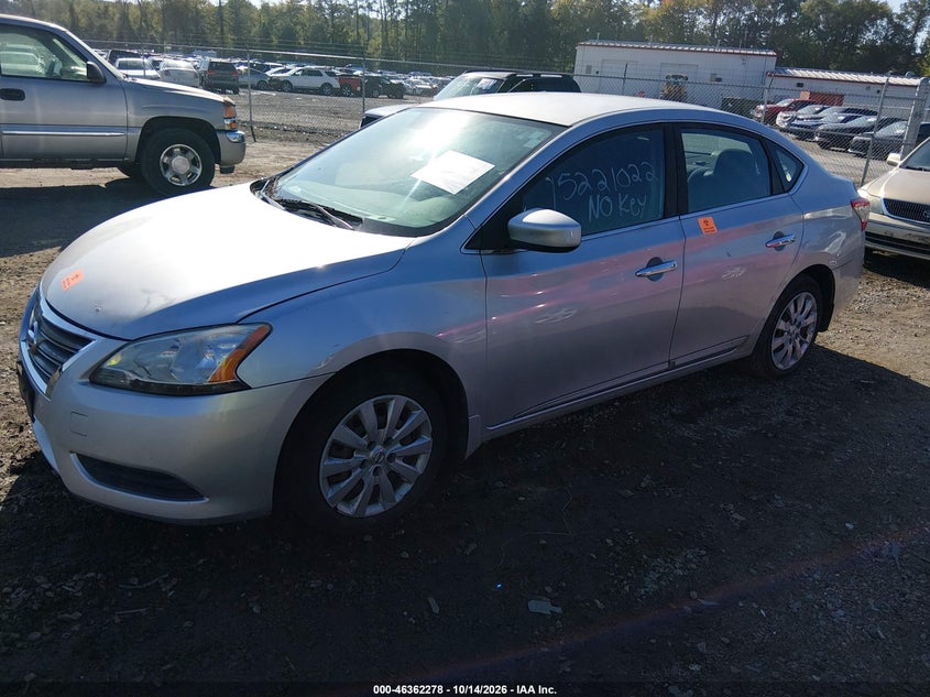 2015 Nissan Sentra S, Обычный износ, IAAI, VIN 3N1AB7AP3FY226392 — фото 2