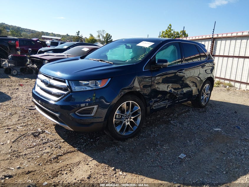 Vin: 2fmpk3k89hbb93185, lot: 46862623, ford edge titanium 20172