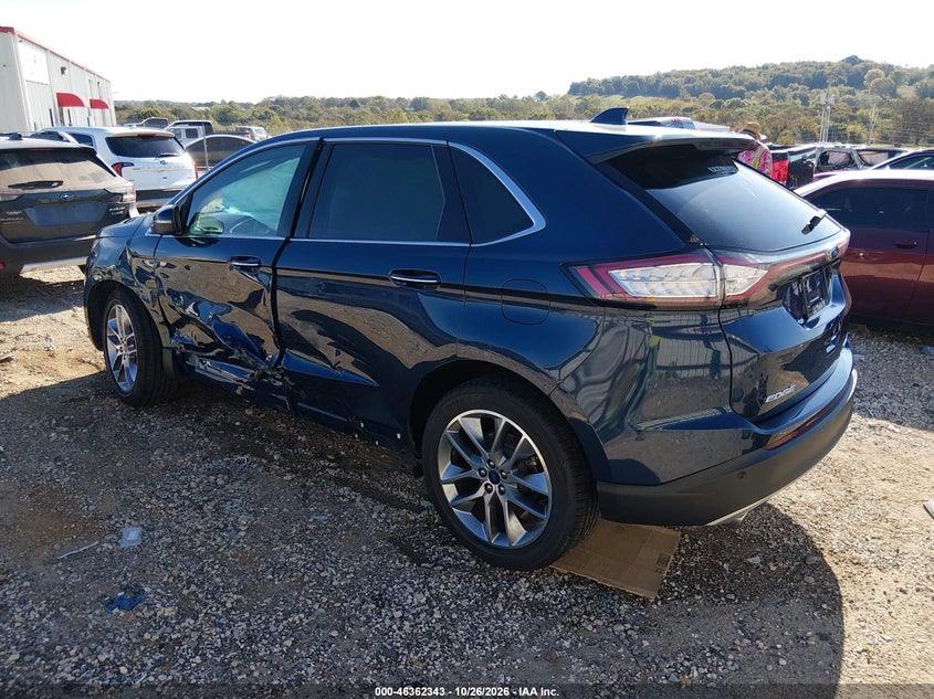Vin: 2fmpk3k89hbb93185, lot: 46862623, ford edge titanium 20173
